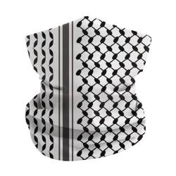 jileijar Halstuch, Gesichtsmaske, Schal, Palästina-Flagge, Halswärmer, Gesichtsbedeckung für Damen und Herren, schwarz 1, Einheitsgröße von jileijar