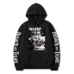 Anime Attack on Titan Kapuzenpullover Levi Sweatshirt Armin Arlert Ackerman Pullover Eren Yeager Langarm Hoodie mit Kängurutasche von jiminhope