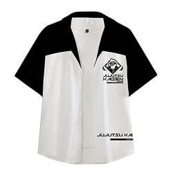 Anime Jujutsu Kaisen Einreihiges Hemd Ryomen Sukuna Bedruckte Kurzarm-Shirt Gojo Satoru T-Shirt Itadori Yuji Hawaii-Hemd von jiminhope