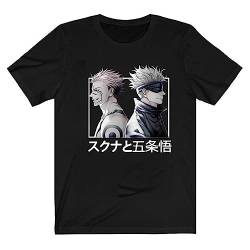 Unisex Jujutsu Kaisen T-Shirt Kurzarm-Sommer-T-Shirt Japanischer Anime Manga Gojo Satoru Ryomen Sukuna Lustiger Druck T-Shirt Top von jiminhope
