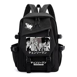 jiminhope Anime Chainsaw Man Rucksack Makima Rucksack Power Daypack Bookbag Reze Chainsaw Man Kawaii Tasche für Unisex von jiminhope