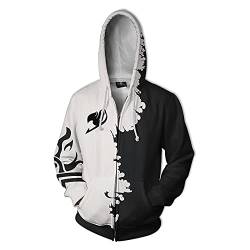 jiminhope Anime Fairy Tail Kapuzenpullover END Natsu Reißverschluss-Sweatshirt Gray Fullbuster Pullover Erza Jellal Langarm Cosplay Hoodie von jiminhope