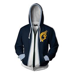 jiminhope Anime Fairy Tail Kapuzenpullover END Natsu Reißverschluss-Sweatshirt Gray Fullbuster Pullover Erza Jellal Langarm Cosplay Hoodie von jiminhope