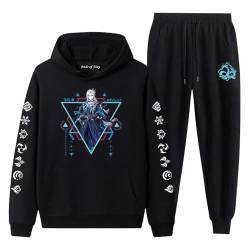 jiminhope Anime Game Genshin Impact Neuvillette Hoodie und lange Hose Joggings Anzug Sport Workout Outfit Langarm Trainingsanzüge Full Set von jiminhope