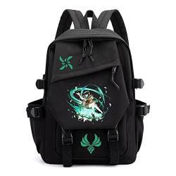 jiminhope Anime Genshin Impact Rucksack Venti Xiao Hutao Rucksack Zhongli Daypack Büchertasche Kaedehara Kazuha Genshin Impact Kawaii Tasche für Unisex von jiminhope