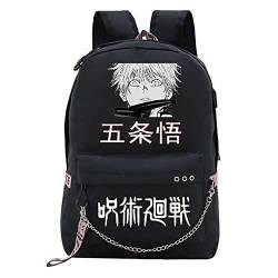 jiminhope Anime Jujutsu Kaisen Backpack Computer Bag Satoru Gojo Backpack Gojo Satoru Daypack Bookbag School Bag Yuuji Itadori Rucksack For Unisex von jiminhope