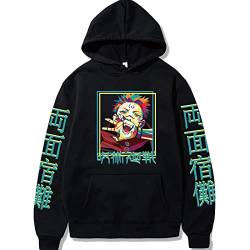 jiminhope Anime Jujutsu Kaisen Kapuzenpullover Ryoumen Sukuna Pullover Unisex Langarm Sweatshirt Jujutsu Kaisen Hoodie mit Känguru-Tasche von jiminhope