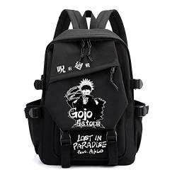 jiminhope Anime Jujutsu Kaisen Rucksack Satoru Gojo Rucksack Yuuji Itadori Tagesrucksack Büchertasche Yuuji Sukuna Satoru Gojo Kawaii Tasche für Unisex von jiminhope