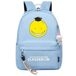 jiminhope Assassination Classroom Rucksack Anime Pochita Print Kleiner Anhänger Reißverschluss Reiserucksack Niedliche Cartoon Student Tasche für Jungen Mädchen von jiminhope