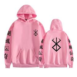 jiminhope Berserk Hoodie Unisex Anime Printed Pullover Sweatshirt Langarm Casual Hoodie Guts Anime Cosplay von jiminhope