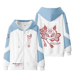 jiminhope Genshin Impact Mantel Männer und Frauen Bedruckter Langärmeliger Kapuzenpullover Mit Reißverschluss Anime Yae Miko Cosplay Kostüm von jiminhope