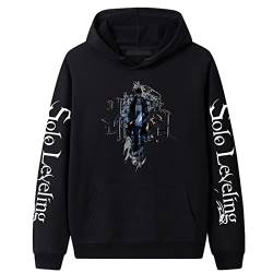 jiminhope Solo Leveling Hoodie Unisex Anime Printed Pullover Sweatshirt Langarm Casual Hoodie Anime Charakter Cosplay von jiminhope