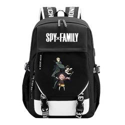 jiminhope Spy x Family Rucksack Studentenrucksack Anime Anya Forger Rucksack Unisex Schultasche Computer Taschen Reise Rucksack von jiminhope