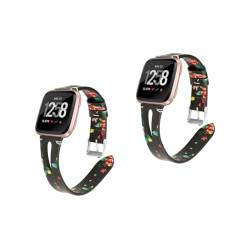 jojofuny 2st Smartwatch-armband Uhrenarmbänder Für Herren Männer Armband Tischband Damen Metallknopf Ersetzen Rot von jojofuny