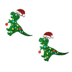 jojofuny Dinosaurier Ohrringe Weihnachten Ohrstecker Tiere Ohrschmuck Dino Kinderschmuck Weihnachtsohrringe Mädchen Ohrhänger Geschenk für Damen Studenten Lehrer von jojofuny