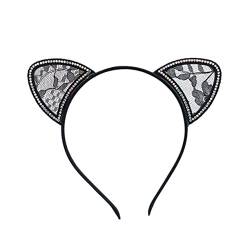 jojofuny Stück Schwarzes Haarband Spitzenstirnbänder Frauen Haare Ohren Haarreifen Stirnband Mädchen Strasssteine von jojofuny