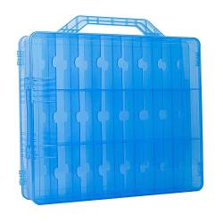 jojomis Nagellack-Halter mit 48 Fächern, staubfreier Behälter, transparente Box, siehe Farbe und Marke ohne Öffnungsbox, Blau von jojomis