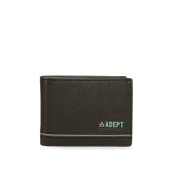 Adept Kurt Horizontale Geldbörse mit Geldbörse Schwarz 11 x 8 x 1 cm Leder, Schwarz, Quertasche mit Geldbörse von joumma bags,s.l.