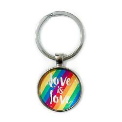 juanlowe LOVE IS LOVE Schlüsselanhänger - Schlüsselring, bunt Regenbogen von juanlowe