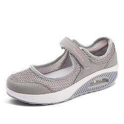 Damen Outdoor Fitnessschuhe Atmungsaktive Mesh Schuhe Sport Slipper mit Klettverschluss Sportschuhe Sneaker Turnschuhe Laufschuhe Pumps von jukka