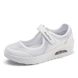 Damen Outdoor Fitnessschuhe Atmungsaktive Mesh Schuhe Sport Slipper mit Klettverschluss Sportschuhe Sneaker Turnschuhe Laufschuhe Pumps von jukka