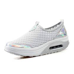 jukka Damen Mesh Air Cushion Shake Größe 3.5-8UK Sneakers Hollow Network Mesh Go Running Trainers Athletic Walk Gym Schuhe Sport Run von jukka