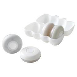 jyibinee Auslaufsicherer Behälter mit großem Durchmesser, kompakte Verpackungsbox, 4 Stück, platzsparende, nachfüllbare Shampoo-Emulsionsflaschen, tragbare Aufbewahrung für Zuhause, Weiß von jyibinee