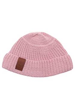 kabak Burglar Beanie Atmungsaktive Kurze Strickmütze aus Bio-Baumwolle Street Style Unisex-Kopfwärmer-Fischermütze, Hell-Pink von kabak