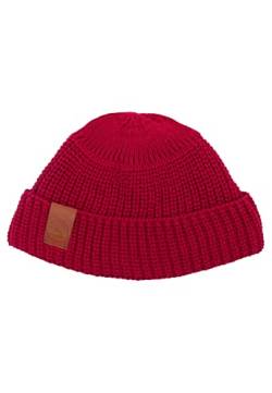 kabak Burglar Beanie Atmungsaktive Kurze Strickmütze aus Bio-Baumwolle Street Style Unisex-Kopfwärmer-Fischermütze, Himbeere von kabak