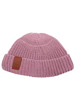 kabak Burglar Beanie Atmungsaktive Kurze Strickmütze aus Bio-Baumwolle Street Style Unisex-Kopfwärmer-Fischermütze, Puderrosa von kabak