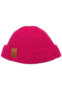 kabak Burglar Beanie Atmungsaktive Kurze Strickmütze aus Bio-Baumwolle Street Style Unisex-Kopfwärmer-Fischermütze, Rosa von kabak