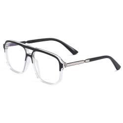 kachawoo Blaues Licht blockierende Gläser für Männer Quadratische Gläser Rahmen Metall TR90 Rahmen Brillen (black clear frame) von kachawoo