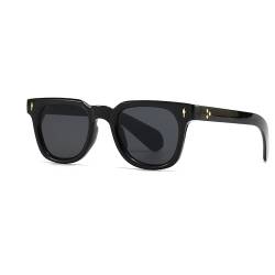 kachawoo Große quadratische Sonnenbrille Damen Mode Sonnenbrille für Freizeit Urlaub Dicke Rahmen Brillen UV400 Linse (full black) von kachawoo
