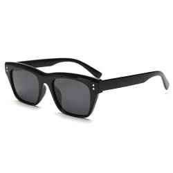 kachawoo Polarisierte Sonnenbrille Männer Frauen SquareTR90 Rahmen Brillen Mode Cat Eye Sonnenbrille Fahren (black) von kachawoo