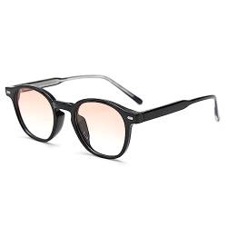 kachawoo Quadratische polarisierte Sonnenbrille für Männer Frauen UV400 Retro Eyewear TR90 Fahren Sonnenschirme (black with orange) von kachawoo