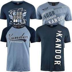 kandor Grafisches Herren-T-Shirt, 4 oder 5 Stück, trendige T-Shirts für Herren, UK-Kleidung, hochwertige Baumwoll-T-Shirts, lässig, bedruckt, Designer-T-Shirt, Tops, Ortizma-martanez, M von kandor