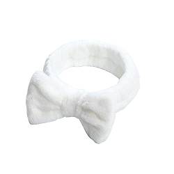 kawehiop Stirnband niedlich dekorativ tragbar elegant ersetzend Schleife Make up Gesicht waschen Frauen Stirnband Ornament Geburtstagsgeschenk, Weiss von kawehiop