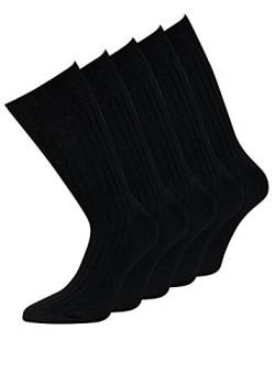 10 Paar Herrensocken Schwarz 100 Prozent Baumwolle (39-42) von kb-Socken