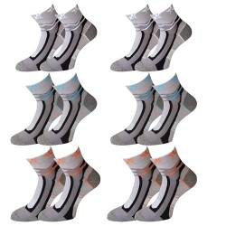 Damen Trekking Socken Set Trekkingsocken Damen Sportsocken Funktionssocken Joggingsocken, 2 oder 6 Paar (35-38, Grau gemischt) von kb-Socken