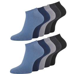 Herren Sneaker Socken blau grau schwarz (43-46) von kb-Socken