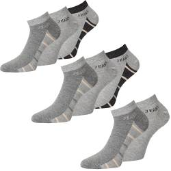 Herren Sneakersocken grau Herren Sneaker Socken schwarz NEUHEIT: mit Sohlenmarkierung leicht sortierbar Gr. 47-50 43-46 39-42, 4 Paar, 8 Paar, (43-46, 8 Paar Grau) von kb-Socken