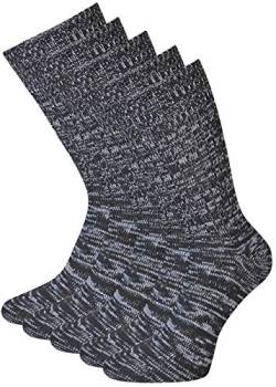 Jeanssocken Baumwollsocken Herrensocken 5 Paar (39-42, Schwarz) von kb-Socken