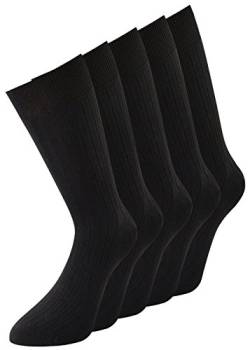 schwarze Herrensocken Business Socken Baumwolle auch in Übergröße 39-42 43-46 47-50 10 Paar (39-42) von kb-Socken