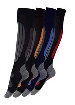 Skikniestrümpfe Skisocken Trekkingsocken Set Skisocken auch Übergrösse Gr 39-42 43-46 47-50, 1 Paar oder 4 Paar (4 Paar, 35-38) von kb-socken