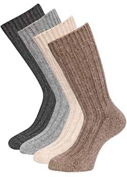 4 Paar Alpaka Socken Wintersocken warm weich soft mit Alpakawolle 43-46 von kbsocken