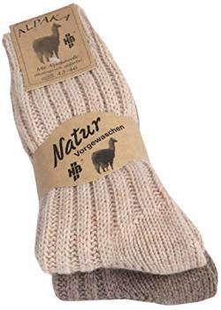 Alpaka Thermosocken Alpakasocken Wollsocken Wintersocken (43-46, 501-F3A-BB) von kbsocken