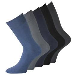 Herrensocken Baumwolle ohne Gummibund Gesundheitssocken ohne Gummizug für Herren, 5 oder 10 Paar (47-50, 5 Paar) von kbsocken