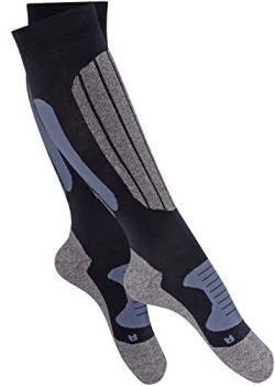 Trekkingsocken Skisocken Sportsocken Funktionssocken 43-46 47-50 39-42,1 Paar (35-38, 1 Paar Knie schwarz/blau) von kbsocken