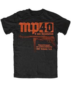 Mp40 Black T Shirt Landser Deutsches Reich Ruhm Ehre Ww2 Soldaten T-Shirt Mens Fashion Tops Clothing XL von kdw