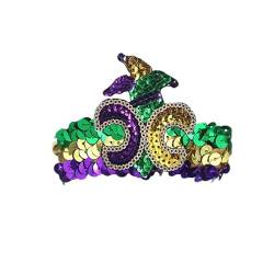 2 Stück Damen Mardi Gras Party Armband Karneval Feier Pailletten Stretch Armbänder für Veranstaltungen Geschenke von keephen